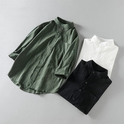 Relaxed Linen Button Up Shirt