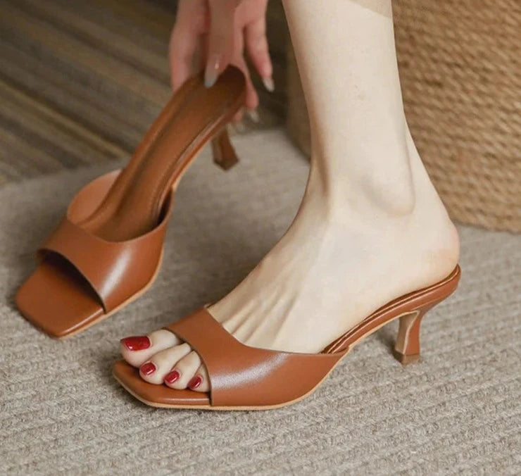 Alessia Kitten Heel Slide