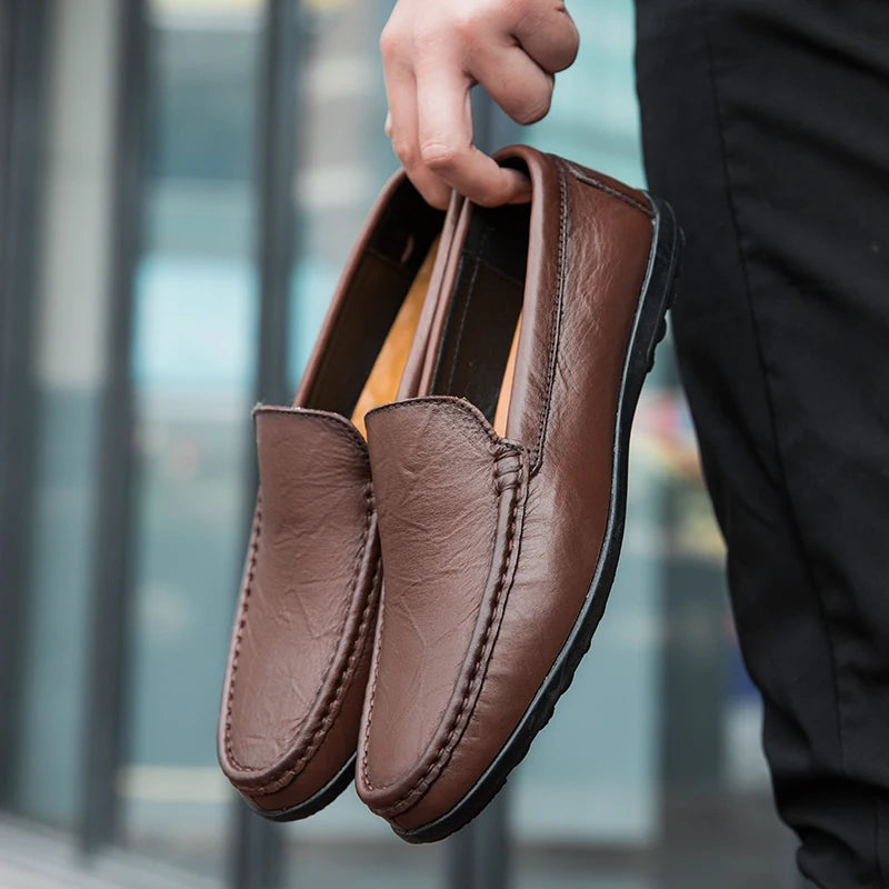 Saffiano Italian Leather Loafers