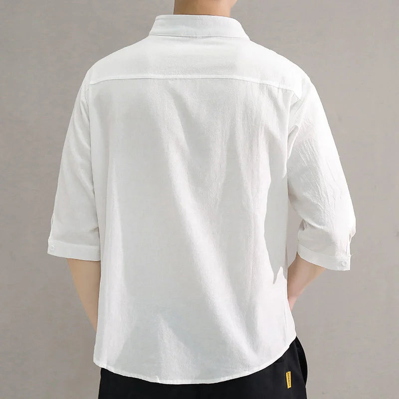 Relaxed Linen Button Up Shirt