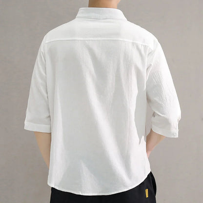 Relaxed Linen Button Up Shirt