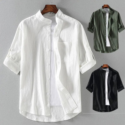 Relaxed Linen Button Up Shirt